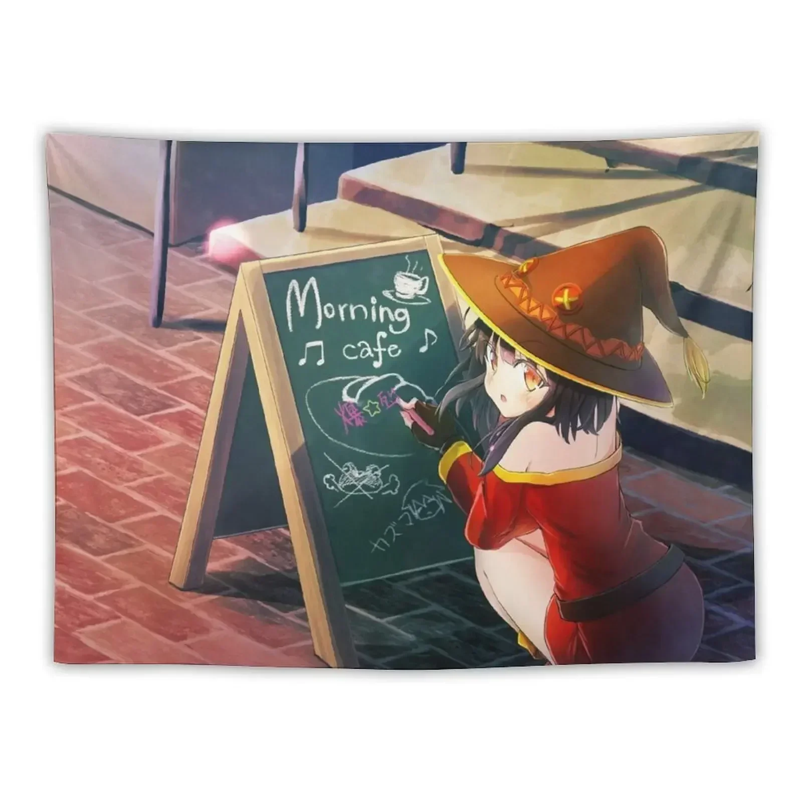 Megumin Cafe Tapestry Decoration Pictures Room Wall Aesthetic Room Decors Korean Room Decor Decorations For Tapestry