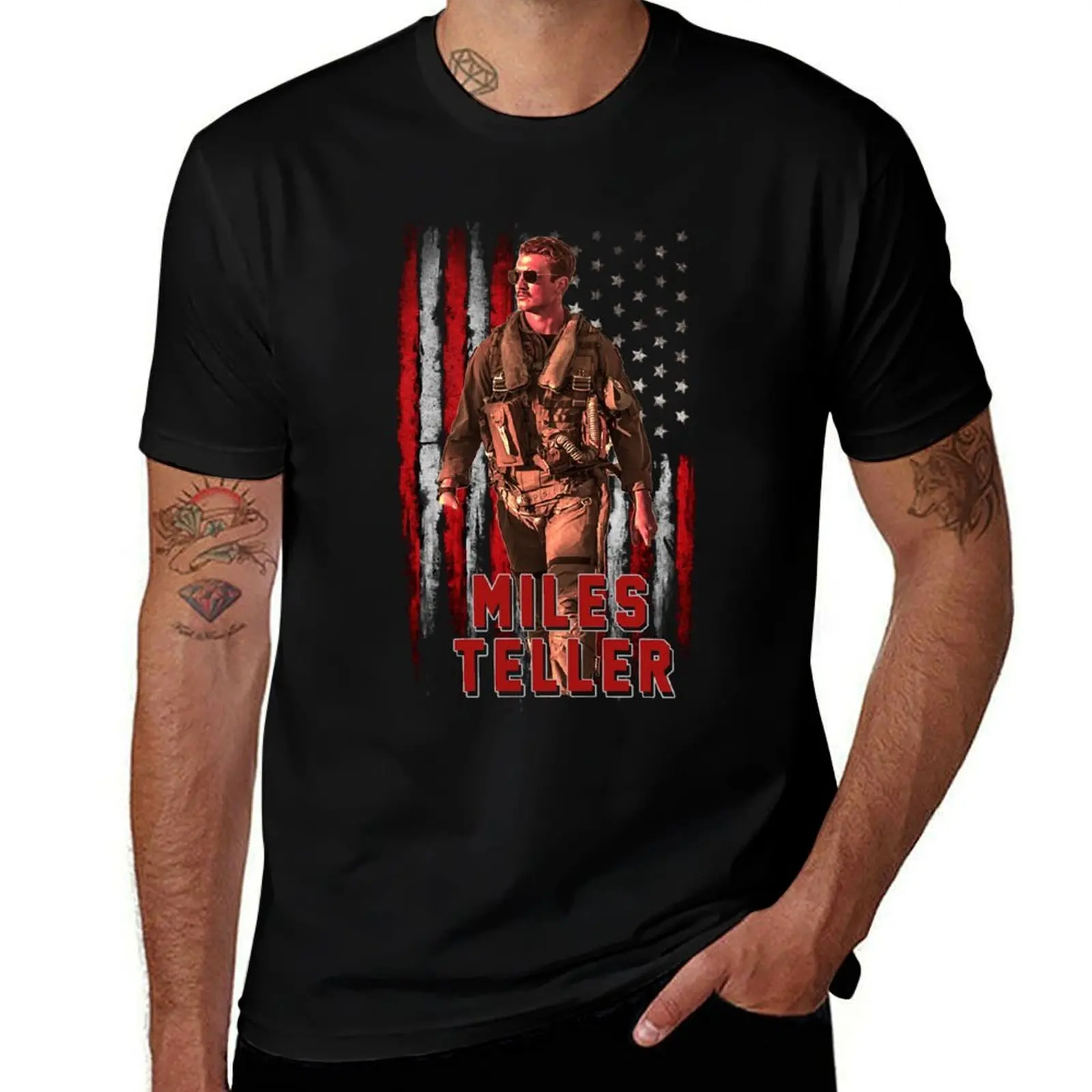 Funny Men Miles Rooster Teller Gifts Movie Fans T-Shirt anime t shirts for man T-Shirt