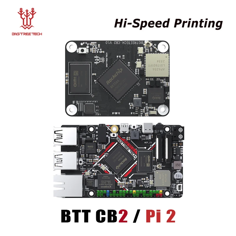 

Основная плата BIGTREETECH CB2 и Pi 2 Rockchip RK3566 32 ГБ eMMC 3D-принтер Плата управления для Klipper M8P Voron VS Raspberry Pi CM4