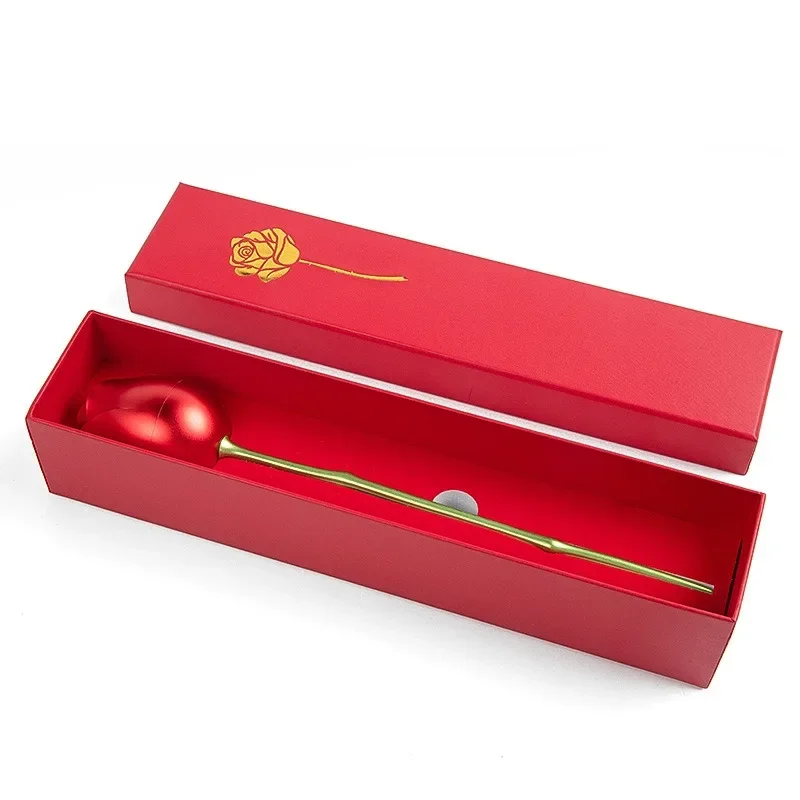 

Valentine's Day Metal Ring Rose Jewelry Box Single Packaging Box Creative Necklace set