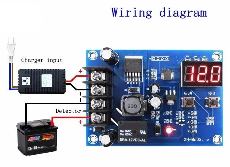 5pcs XH-M603 Charging Control Module 12-24V Storage Lithium Battery Charger Control Switch Protection Board With LED Display NEW