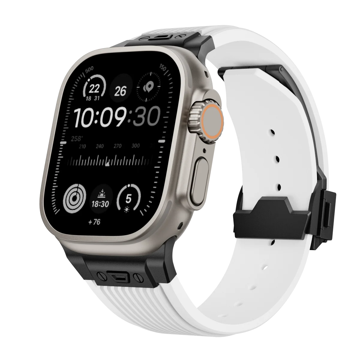 Silicone sportband voor Apple Watch Ultra 2/1 49mm Series 9 8 7 45mm 44mm Rubberen band voor IWatch 6 5 4 3 SE 44mm 42mm Armband