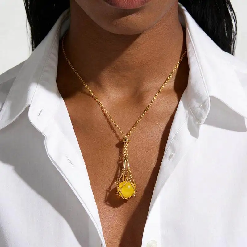 

Adjustable Geometric Mesh Necklace Bamboo Node Woven Metal Chain Link Collarbone Jewelry Fashionable Minimalist Style