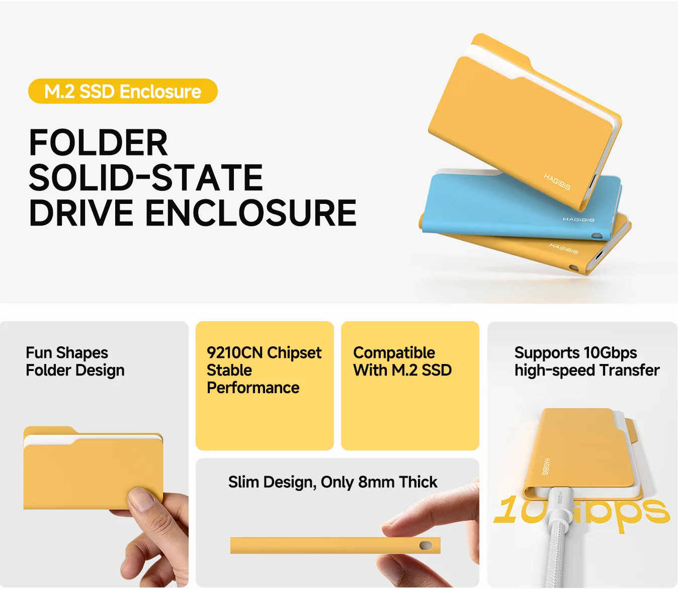 

Корпус для SSD-накопителя для Steam Deck, складной USB 3.2 Gen2 10Gbps, для NVMe PCI-E M.2 SSD, внешний корпус для M.2 накопителя