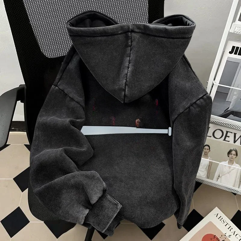 

Винтажная толстовка Waed из плотного материала для осени и зимы, новая модель, парная, из хлопка и полиэстера, дышащая, теплая