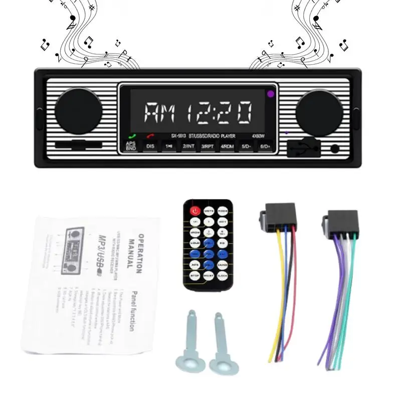 

BT Radio For Car AM/FM Radio Wireless MP3 Player Handsfree Car Radio System For Truck Enhanced Driving Safety For Smartphones BT