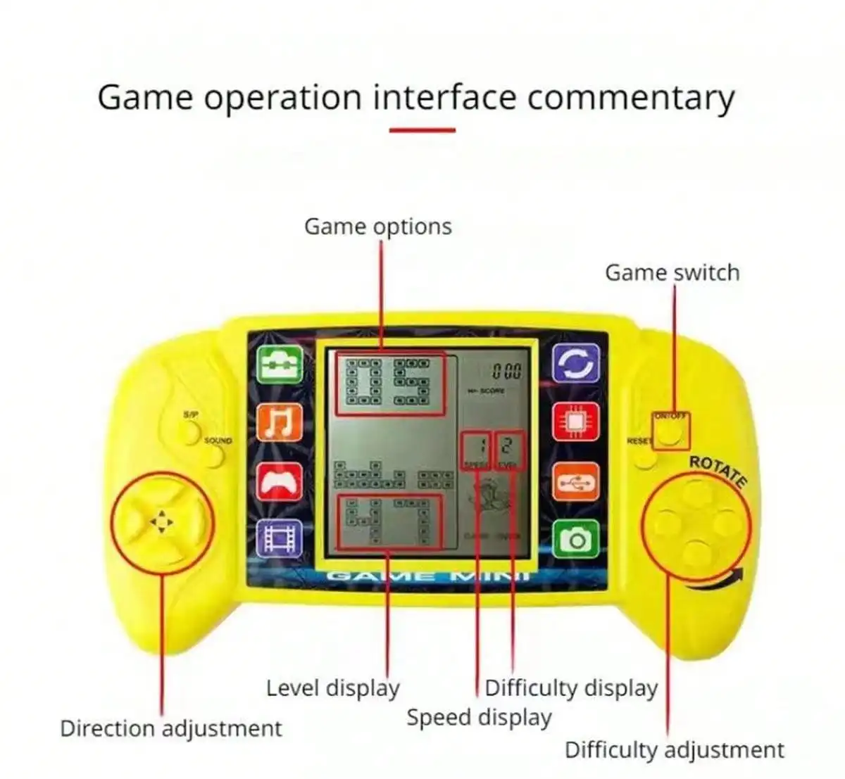 23-category game handheld PSP tetris game console classic toys for kids children pocket game console (battery not included)