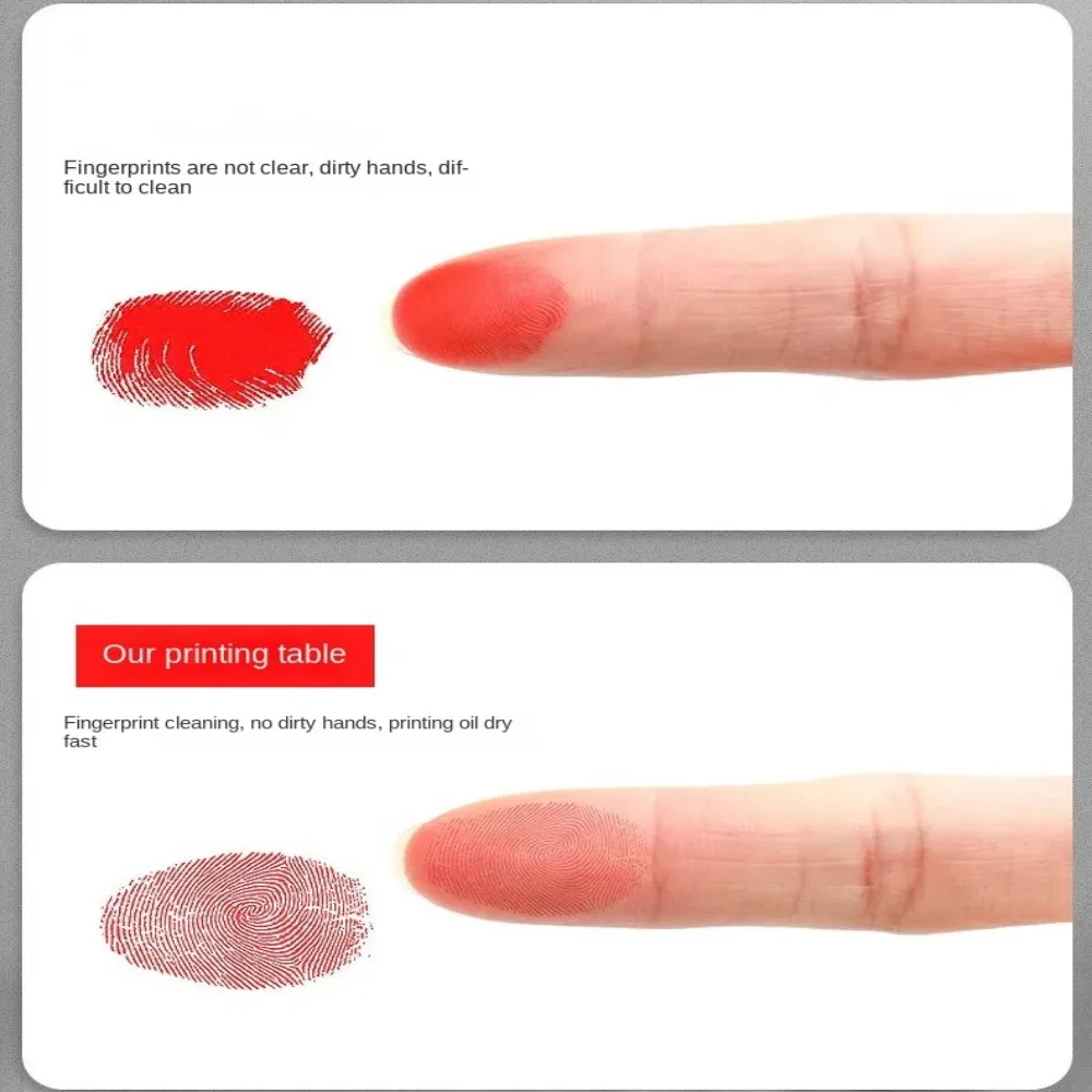 Clear Stamping Mini Fingerprint Ink Pad for Notary Quick-dry Pocket Finger Signature Inkpad Finger Printing DIY Crafts