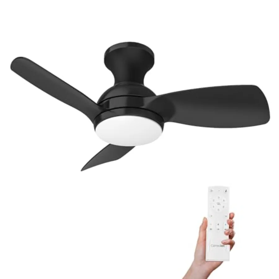 

Ceiling Fan With Lights Ceiling Fan Modern Flush Mount Reversible Quiet DC Motor 6 Speed Dimmable Kitchen Bedroom Patio