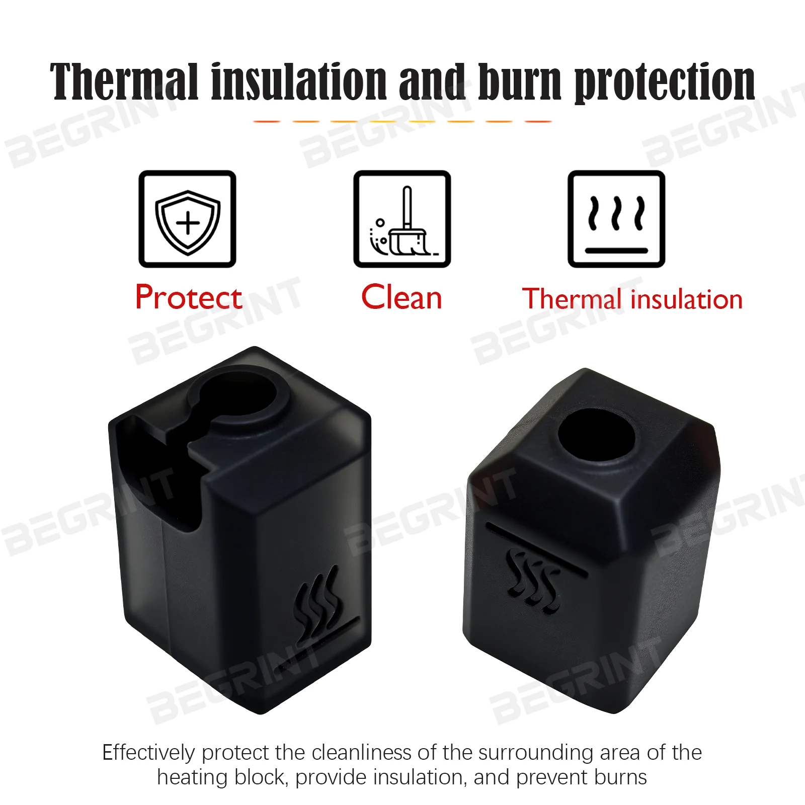 

Silicone Sock For Snapmaker U1 3D Printer Hotend Cover Heat Resistant Heater Block Accessory for 3D Printer accessories