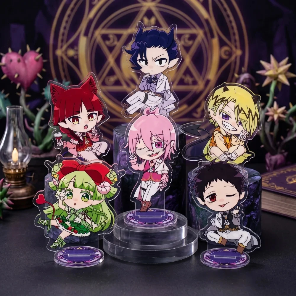 Mairimashita Iruma-kun Acrylic Iruma 10CM Double Sided Stand Keychain Clara Asmodeus Kalego Chibi Ver. Desk Decor Gift for Fans