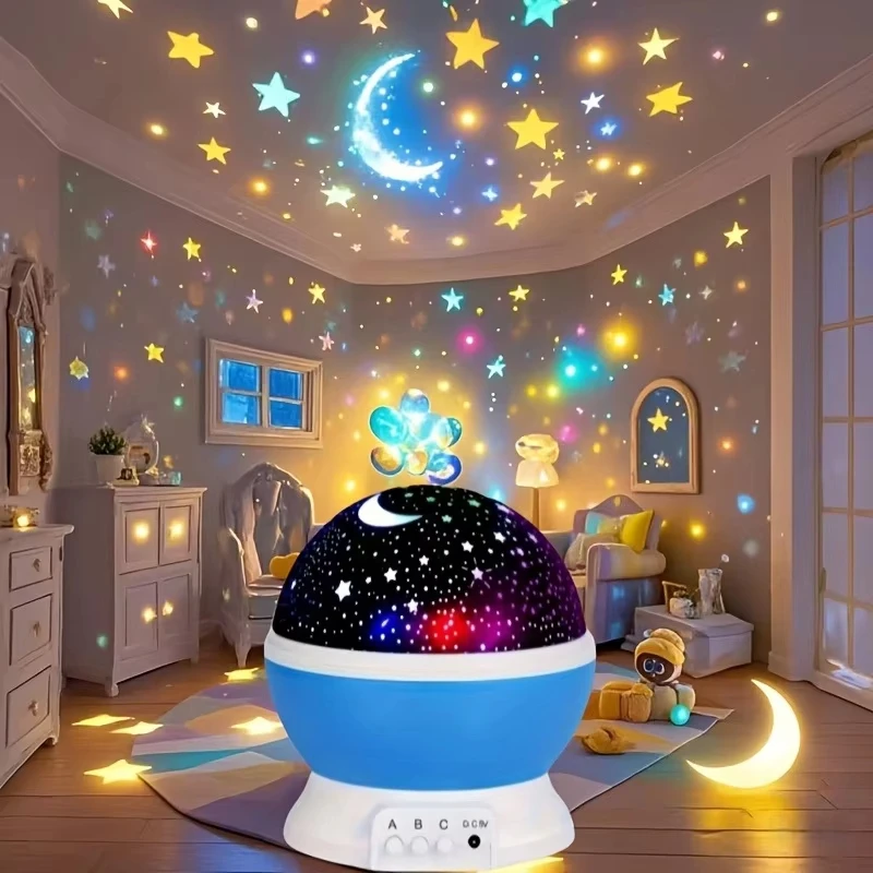 

Galaxy Projector Lamp 360° Rotating Star Moon Night Light 16 Color Modes, Bedroom Decor for Home/Kids/Party Ambient Lighting