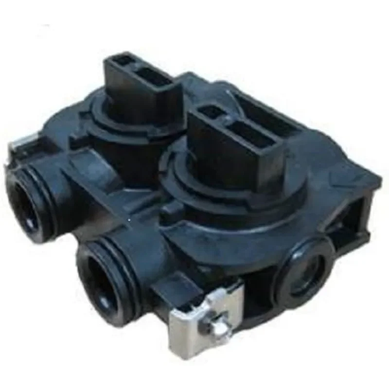 Fleck 5600 SXT منقي المياه للمنزل بالكامل 48,000 حبة يتم تحميلها بالراتنج في الخزان، أسود