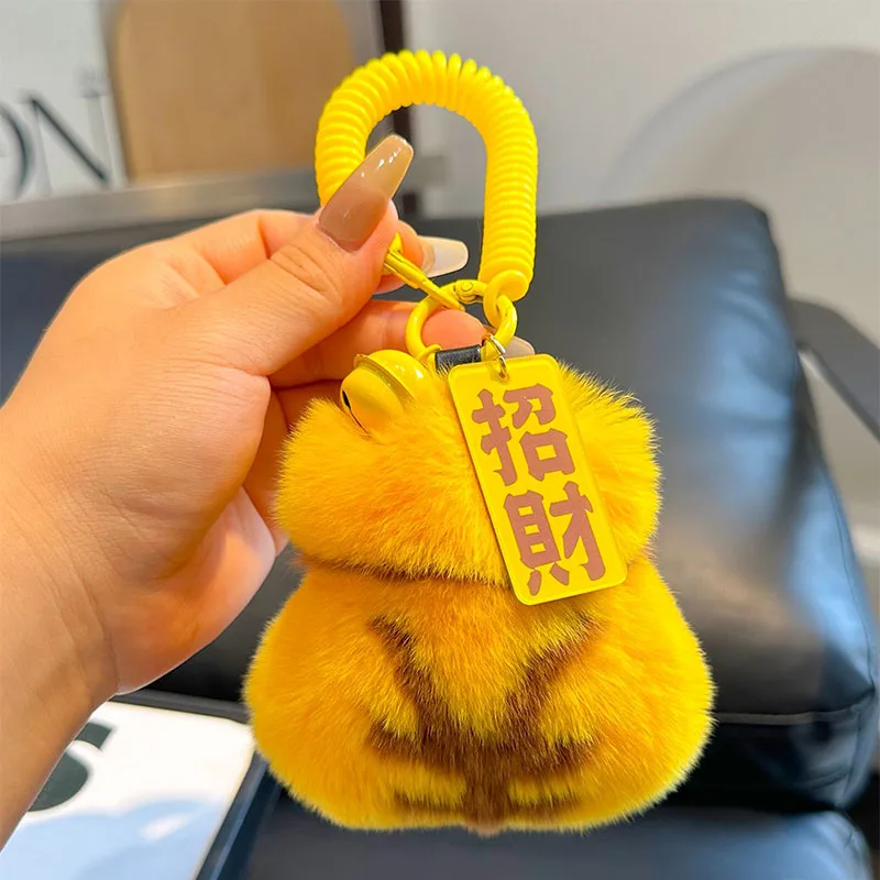 Creative Hot Selling Rex Rabbit Fur Purse Key Ring Girl Bag Pendant Car Key Chain Good Birthday Gift Key Chain