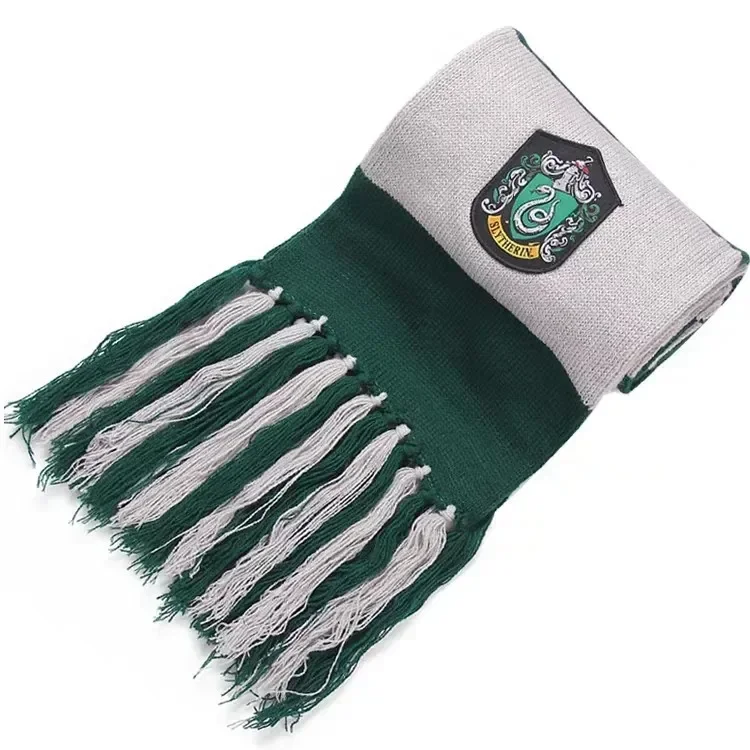 Hogwarts Wizarding World College Scarf Harries Potters Cosplay Warm Knitted Embroidered Style Gryffindor Slytherin Scarf Gifts