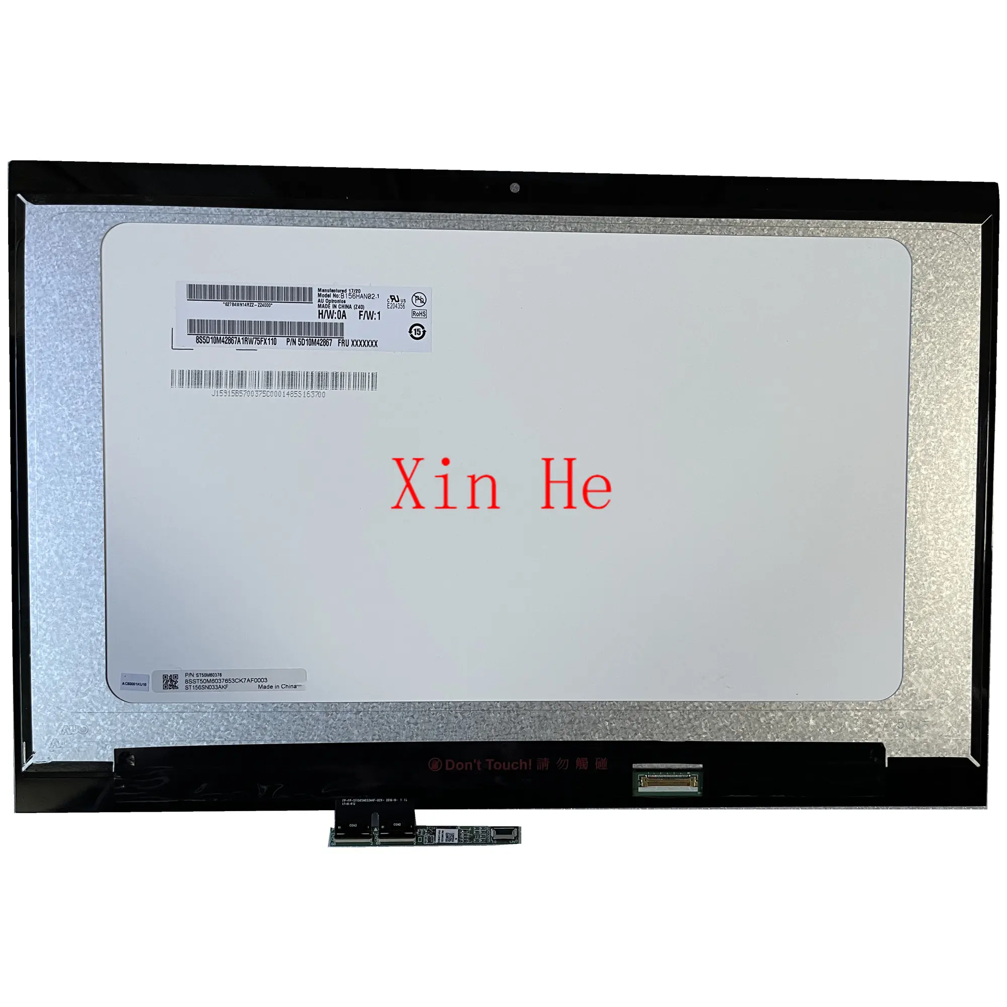 

B156HAN02.1 15.6'' Laptop LCD Touch Screen Digitizer Assembly Bezel 80XB For Lenovo Flex 5-15 5-1570 1920*1080 No Frame