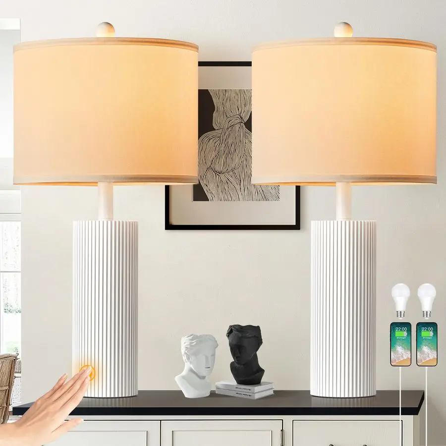 White Lamps Set Of …