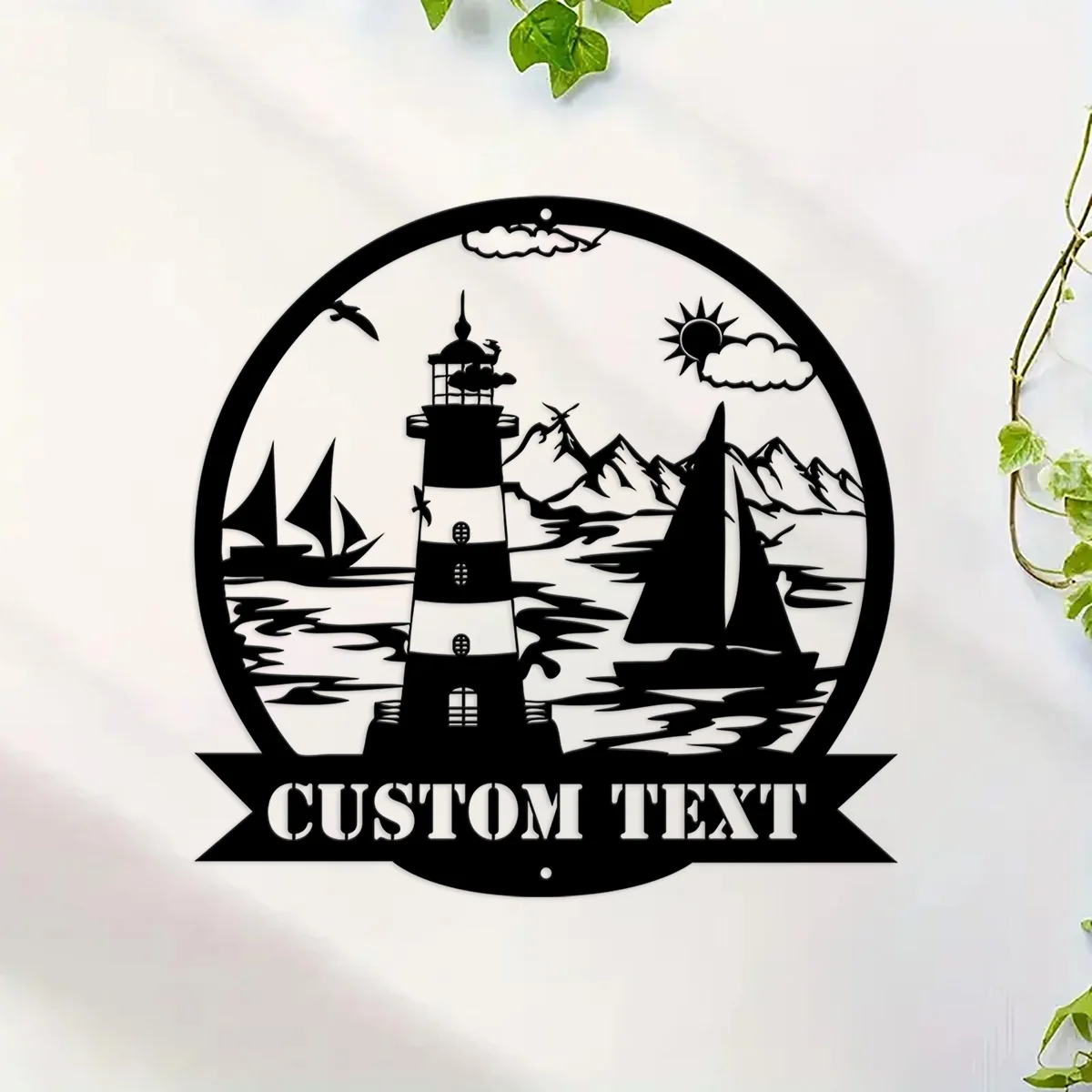 

Custom Personalized Lighthouse Sign Name, Lighthouse Metal Sign, Indoor Decor, Lighthouse Monogram,Custom Lighthouse Wall Art