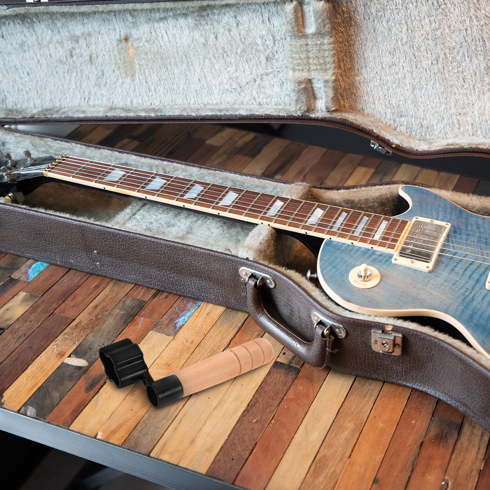 

Wood Handle Guitar String Winder Tool Acoustic Electric Guitar Changing Bridge Pin Puller Multifunctional Repair Accessory