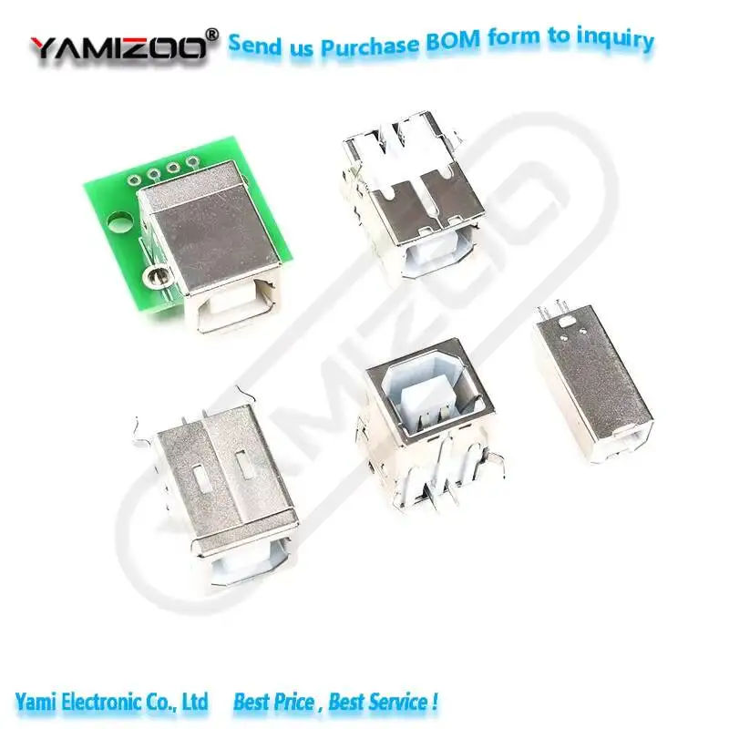 1~5 Stück B-Typ USB-Buchse Stecker Quadratischer Anschluss D BF Adapterplatine Schnittstellenkopf Drucker – Detail 1