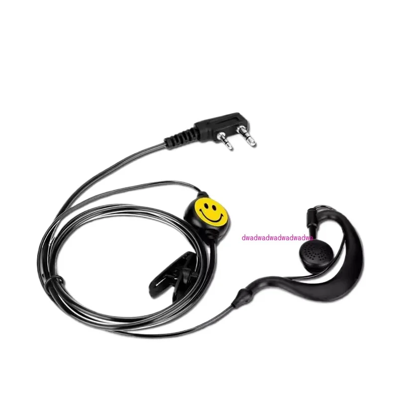 5PCS New walkie-talkie headset high-end headset smiley face service in-ear ear hook K-head UV-5R 888S UV-9R K5  portable radio