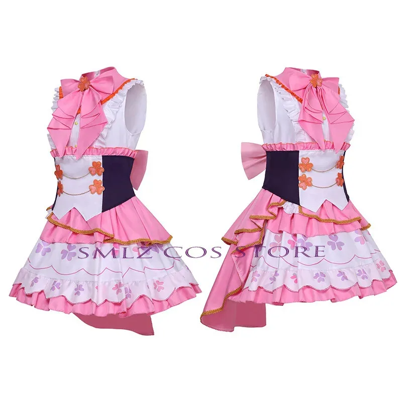 Anime More More JUMP Cosplay PJSK Momoi Airi Cosplay Costume Wig Sing Song Dress Halloween Party Dress Lolita Suit for Woman