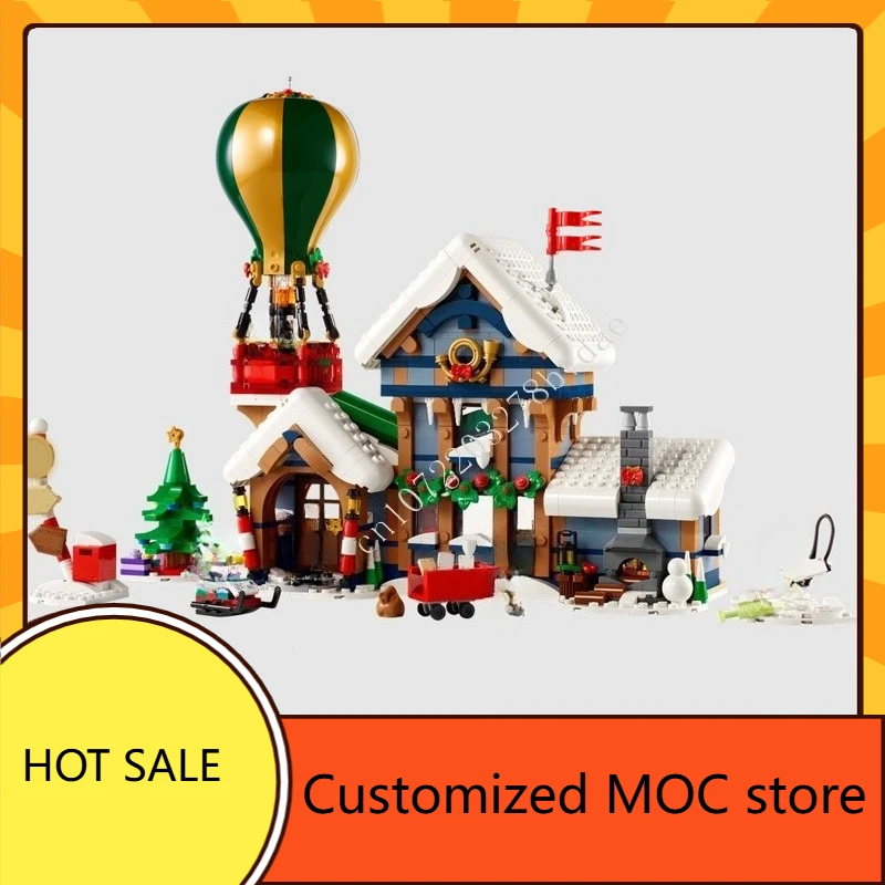 1440PCS Santa's Postkantoor MOC Puzzel StreetView Architectuur Creatieve DIYAssembly Verjaardag Kerstcadeau voor kinderen van leeftijden