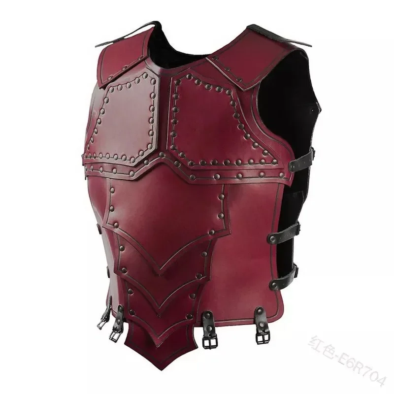 

Steampunk Adjustable Faux Leather Viking Armor Equestrian Fencing Chest and Back Plate for Medieval Halloween Cosplay Costume