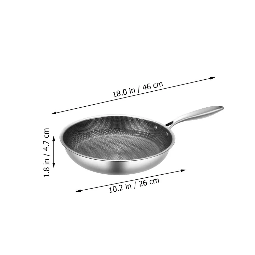 Stainless Steel Frying Pan Kitchen Skillet Honeycomb Frying Pan 4 Hole Frying Pan-sticky Cooking Pan Universal Kitchen