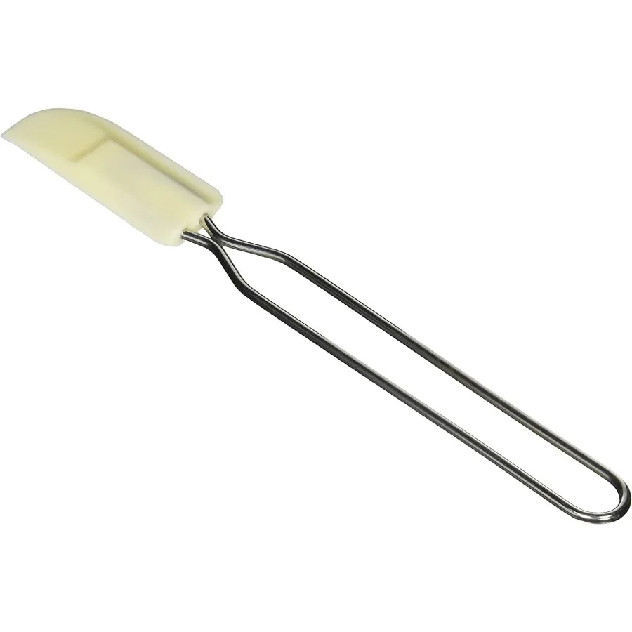 

Силиконовый шпатель с ручкой из нержавеющей стали, устойчивый к высоким температурам, сверхмощный резиновый шпатель с металлической ручкой, можно мыть в посудомоечной машине, L