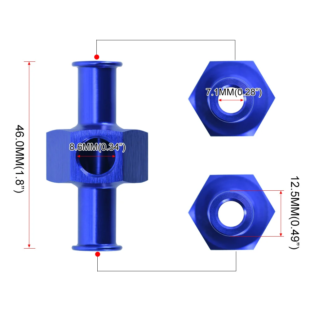 WLR RACING - FUEL NITROUS PRESSURE GAUGE T UNIVERSAL ADAPTER 3/8\