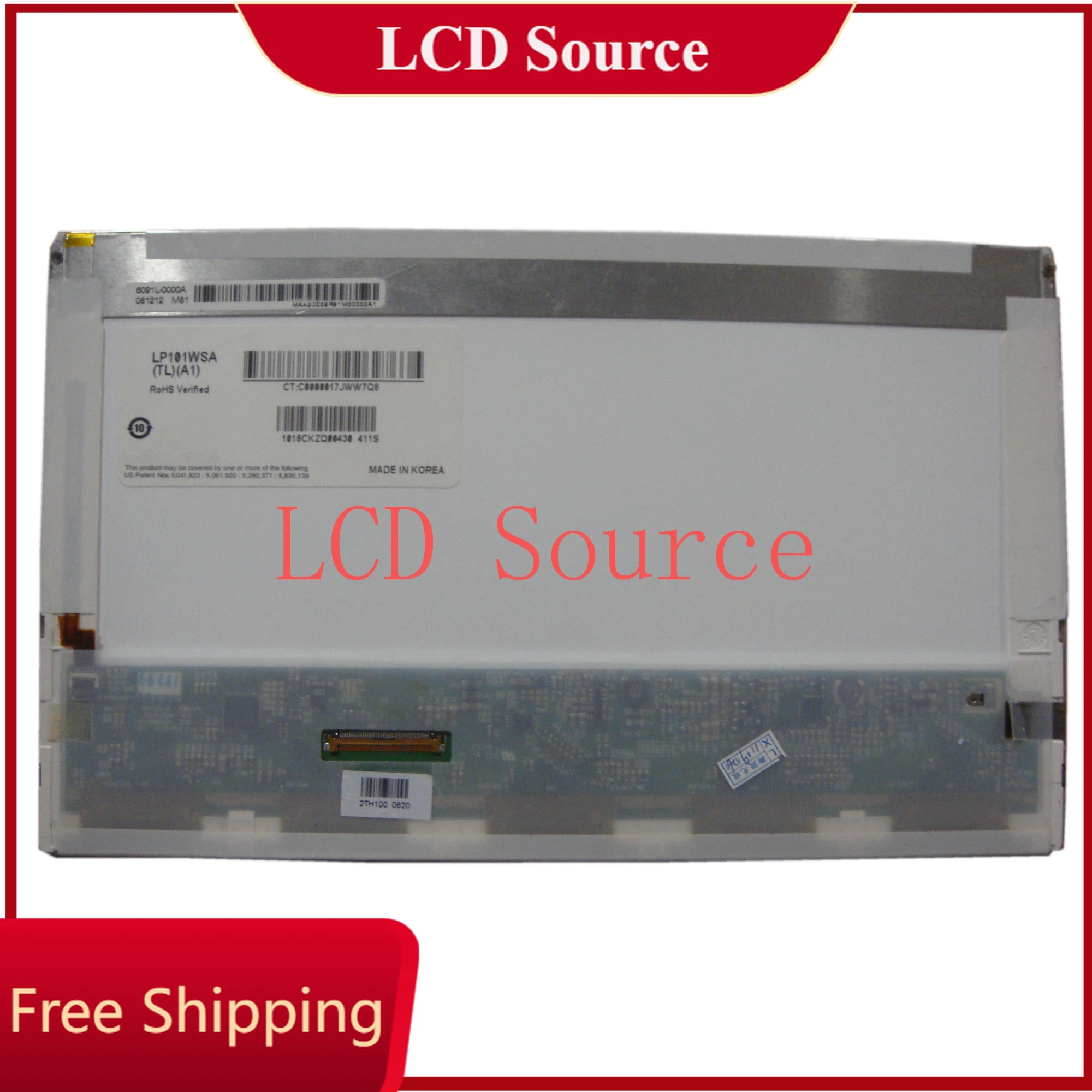 LP101WSA TLA1 TLN1 TLB1 Fit N101L6-L02 1024X600 LTN101NT02 LTN101NT06 N101L6-L01 LALAWIN 10.1 LED