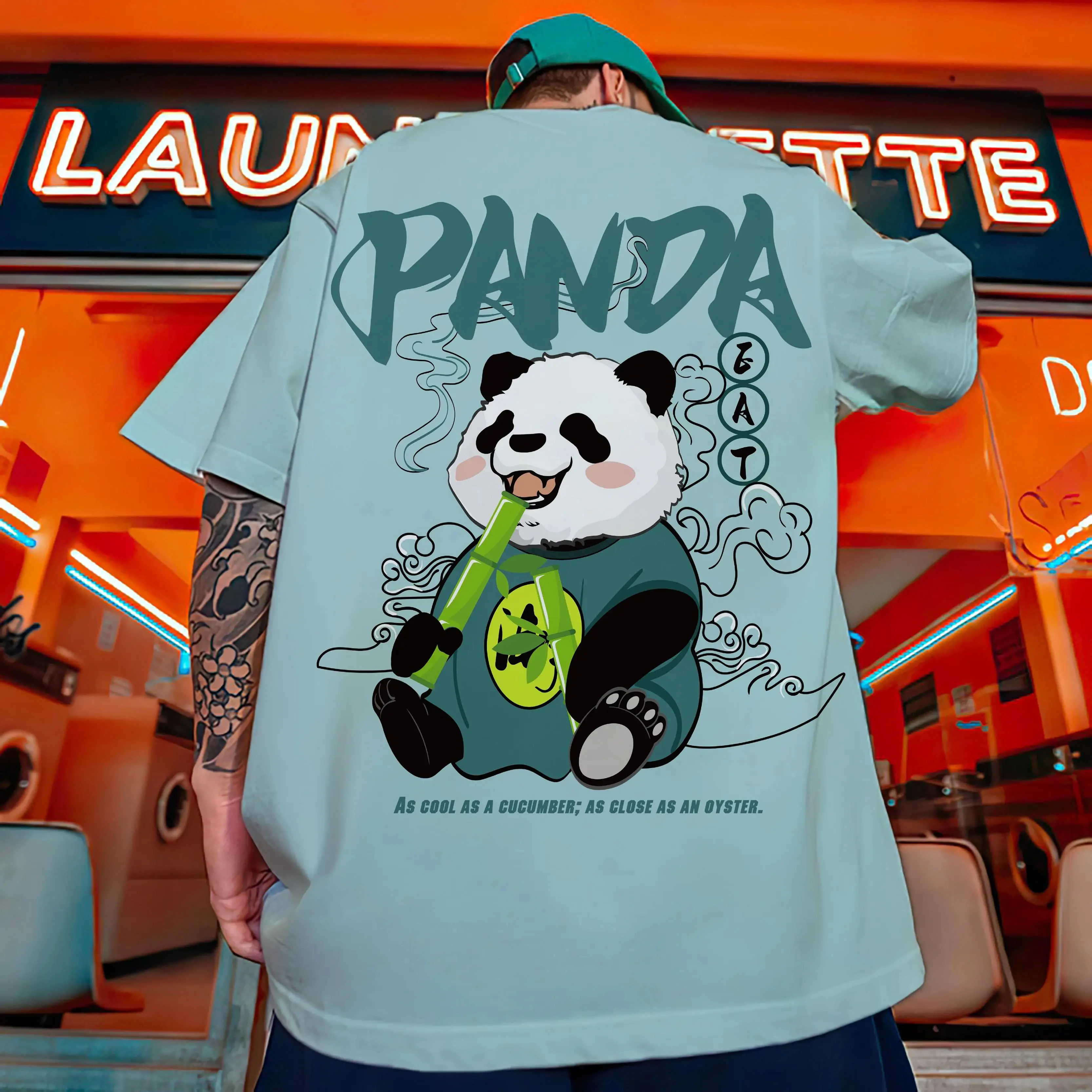 Animal T-Shirt For Men 3d Panda Print Street Trend Hip Hop T shirt Summer Fashion Casual Oversized Short Sleeve Top Man Clothing
