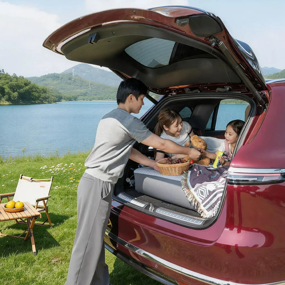 For AITO M6 M7 Car Travel Bed, Inflatable Mattress, Car Trunk Automatic Inflatable Air Mattress, Rear Sleeping Pad