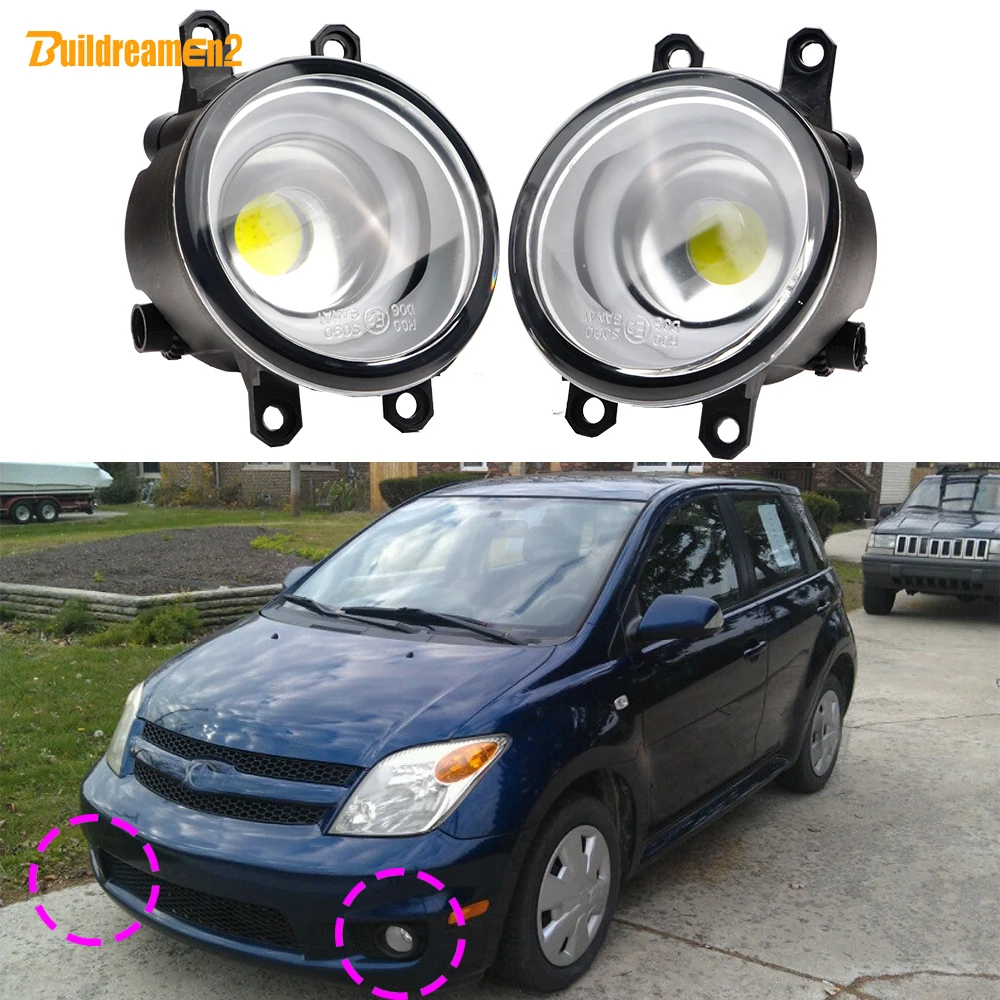2 Pieces LED Fog Light Angel Eye DRL 30W H11 Car Front Bumper COB Fog Daytime Running Lamp For Scion xA 2005 2006