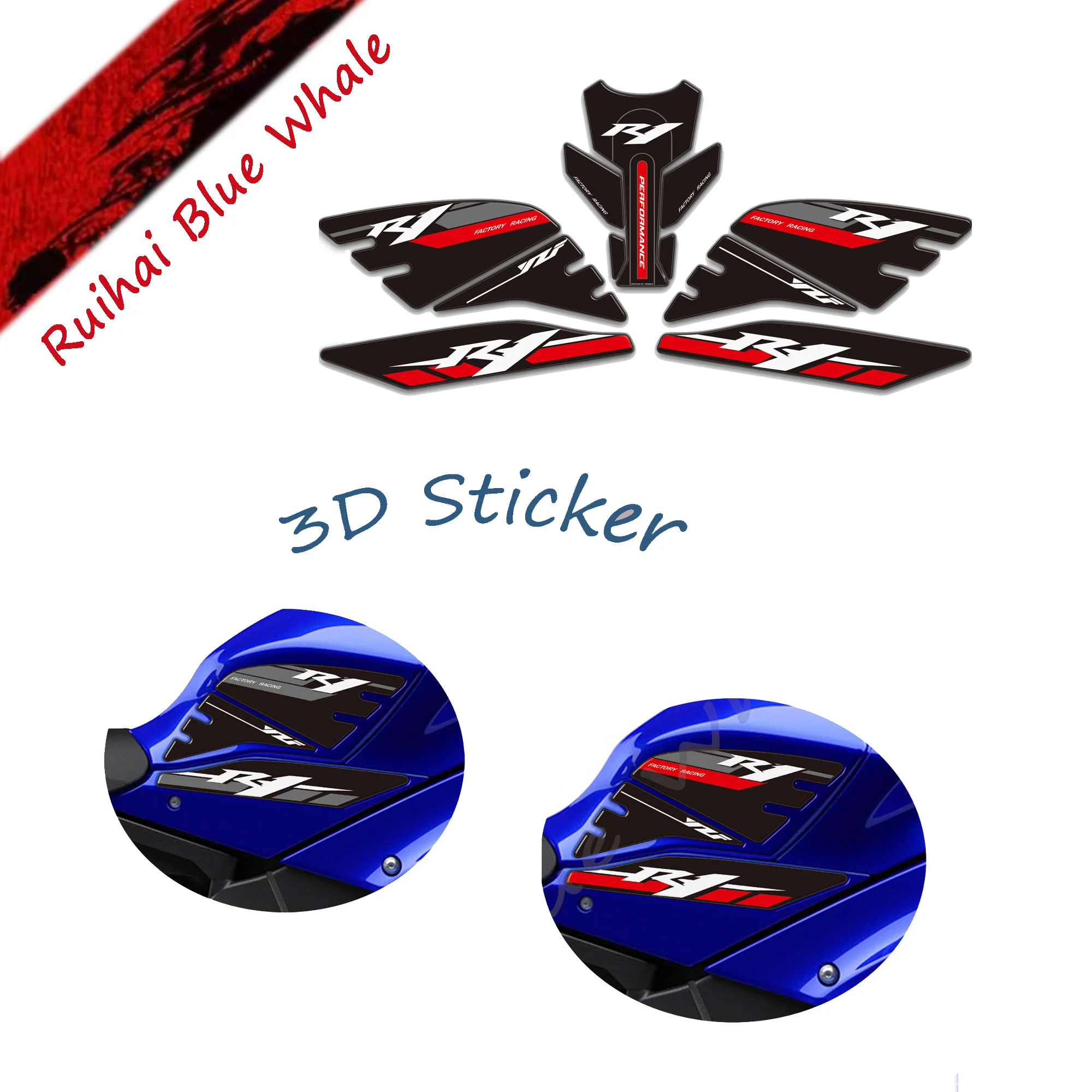 

New Stickers For YAMAHA YZF-R1 YZF R1 YZFR1 Motorcycle Protector Stickers Decal Adhesive Tank Pad Grips Gas Fuel Oil Kit Knee