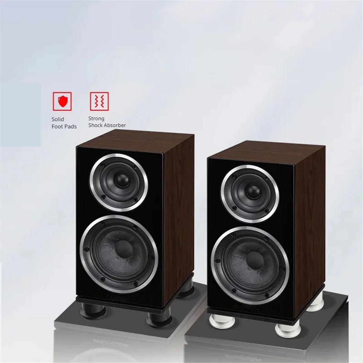 Stoßdämpfer Spikes Feder Dämpfung Pad Hifi Stand Füße Lautsprecher Spike Fuß Pad Ktv Bühnen lautsprecher Aluminium Isolation schwarz