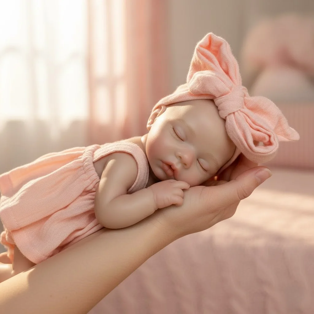 

25CM Painted Silicone Girl, 2 Outfits Reborn Dolls Handmade Full Body Soft Silicone Newborn Baby Doll For Kids Gifts De Silicone