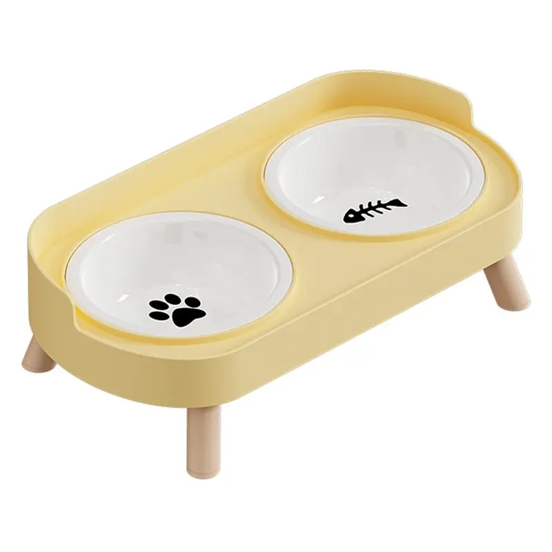 

Elevate Feeding Pet Cat Double Bowl Feeder, Adjustable Height Cat And Dog Water Dispenser, Kitten Supplies