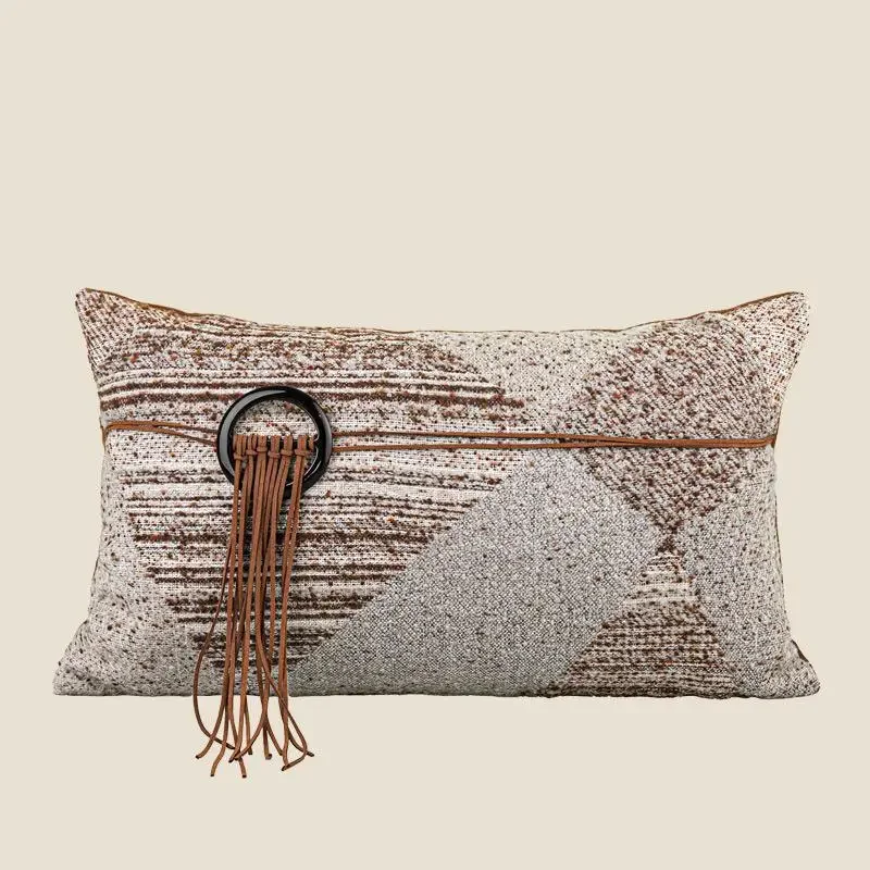 30X50/45X45/50X50CM Brown Texture Throw Pillow Cover  Light Luxury Homestay Waist Cushion Cover Decor Home Decorative Pillowcase
