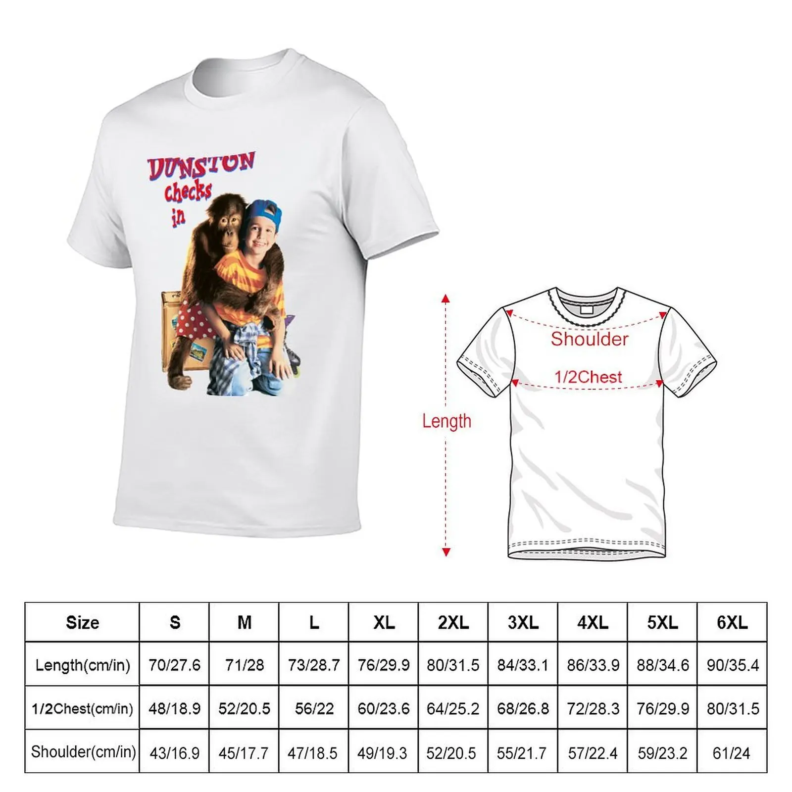 1996 Dunston Checks In T-Shirt customs funny shirt cotton Men's t-shirt