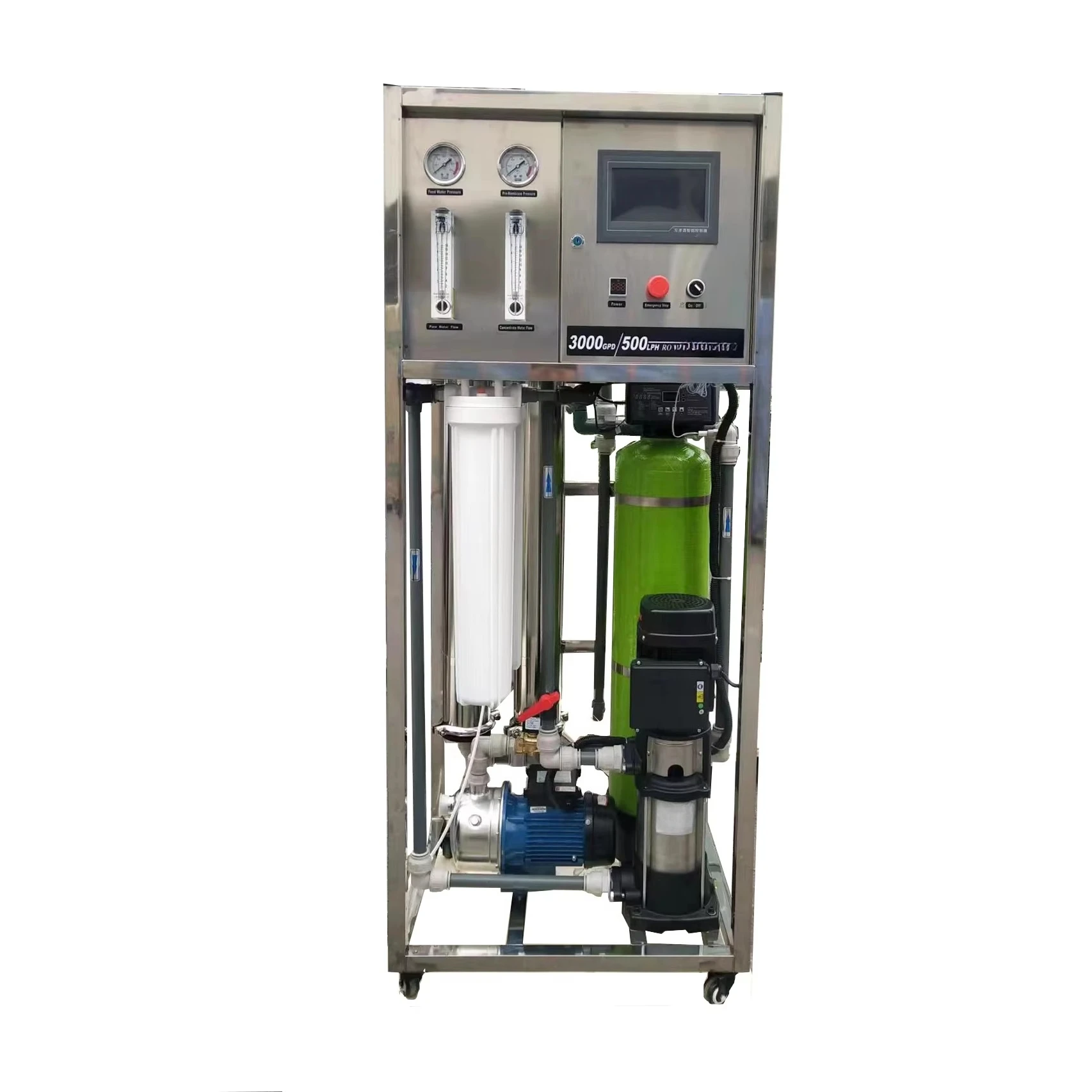 Water Treatment System White Reverse Osmosis Machine with CE Commercial 1500GPD 250LPH 1500 GPD Water Filtration Reverse