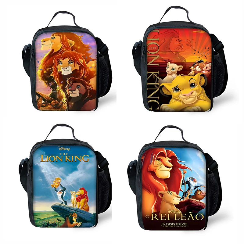 Child Insulated Anime The Lion King Large Capacity Bag for Boy and Girl Student Outdoor Picnic Resuable Thermal Cooler Lunch Box