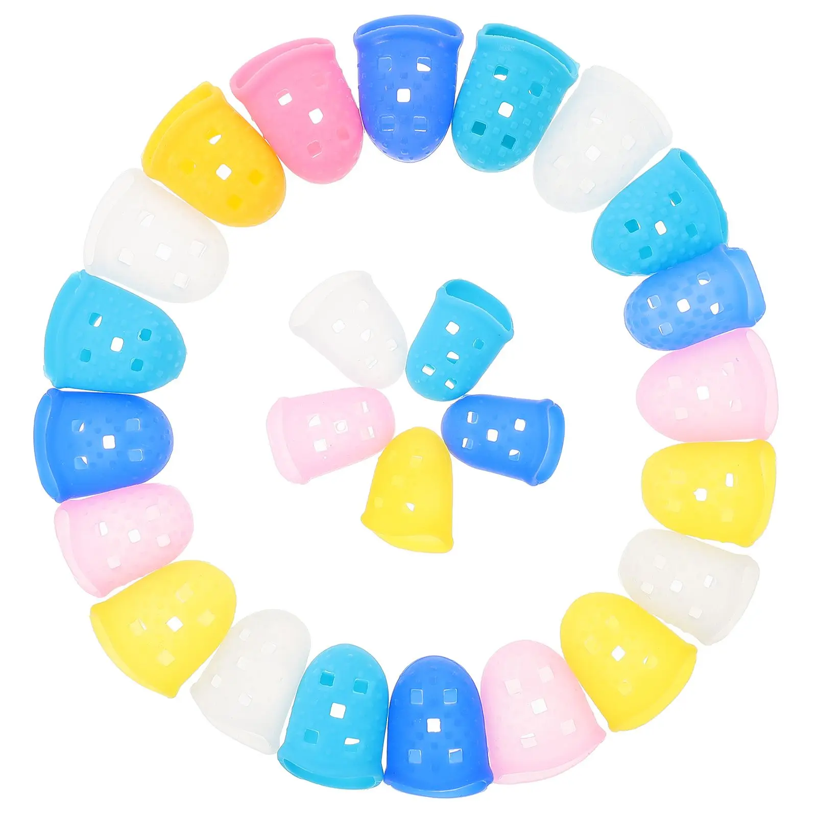 

5 Sizes Silicone Guitar Finger Guards Comfortable Durable Fingertip Protectors for Guitar Mandolin Banjo Ukulele