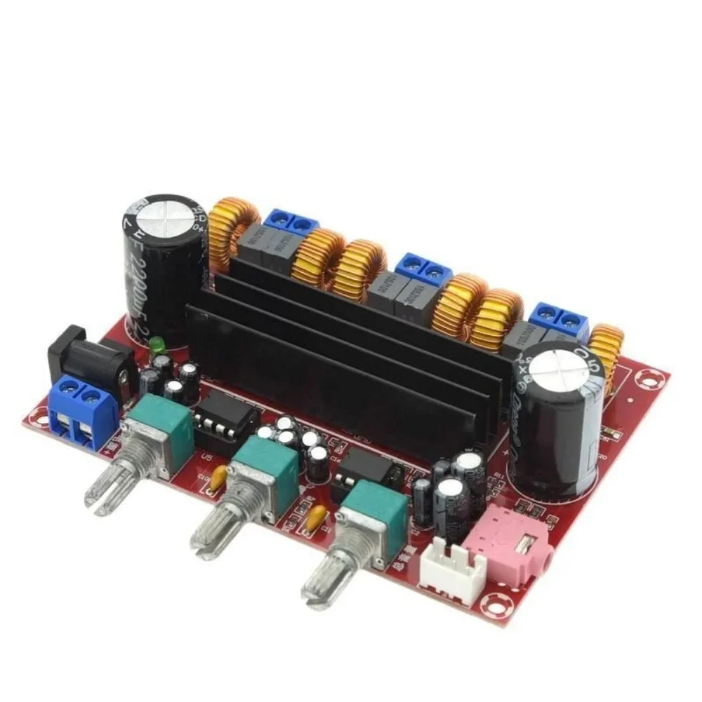 XH-M139 2.1 Channel Digital Power Amplifier Board 12V-24V Wide Voltage TPA3116D2 2*50W+100W