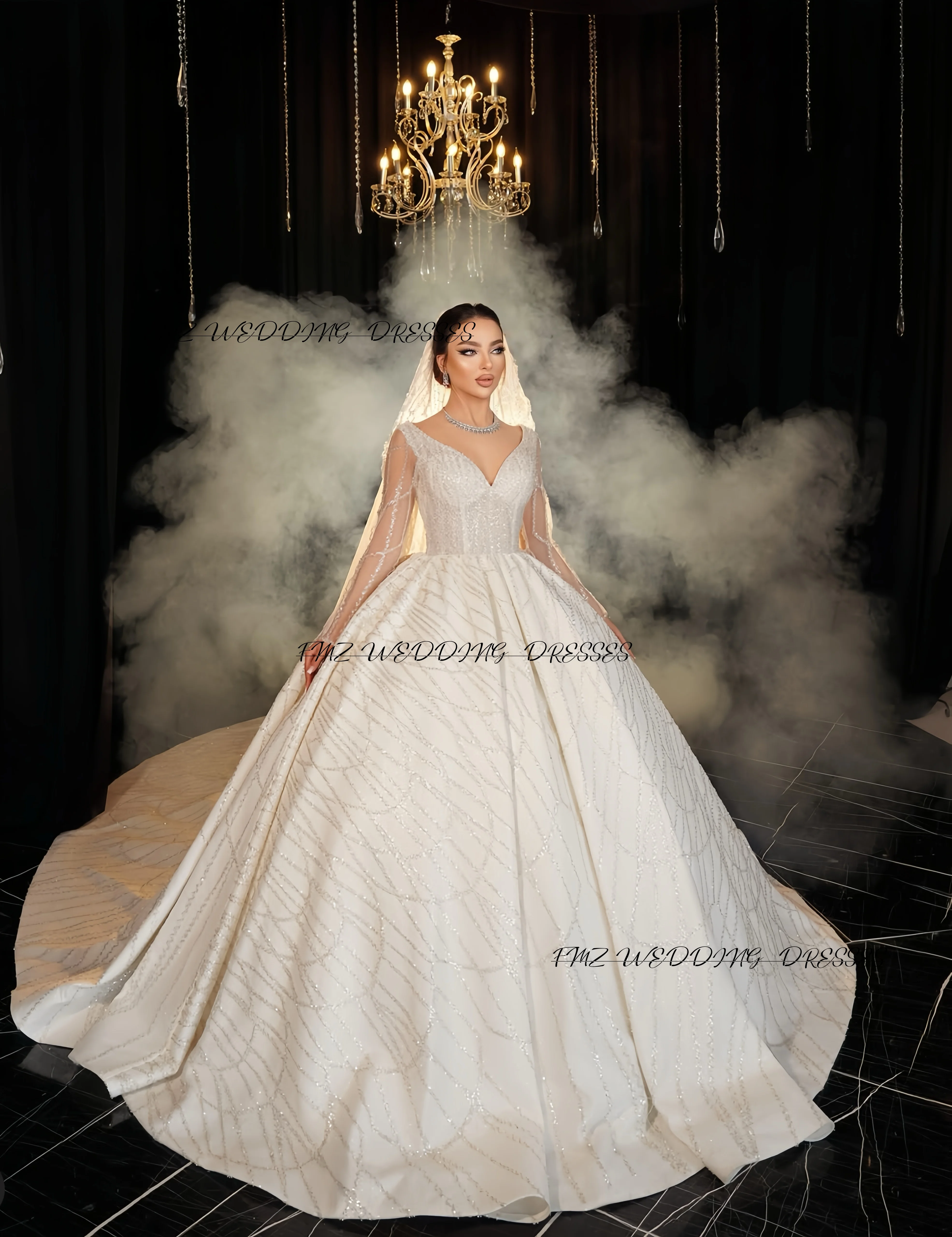 Customized wedding dress V-neck beaded sexy weddings dresses vestidos de novia amanda novias amanda novias official