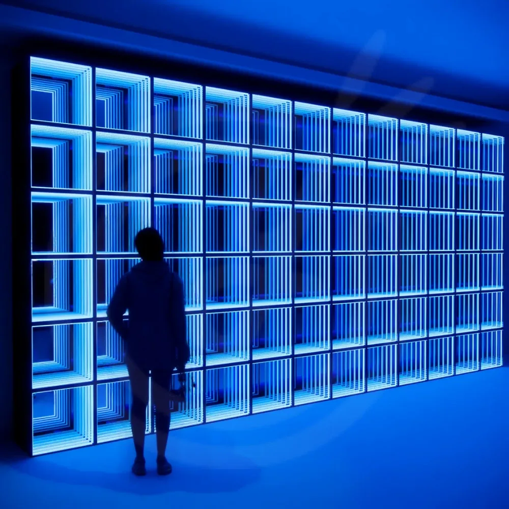 맞춤형 무한 거울 3D LED 조명 글자 실내 간판 리셉션 발광 벽 장식 (비즈니스 또는 가정용)