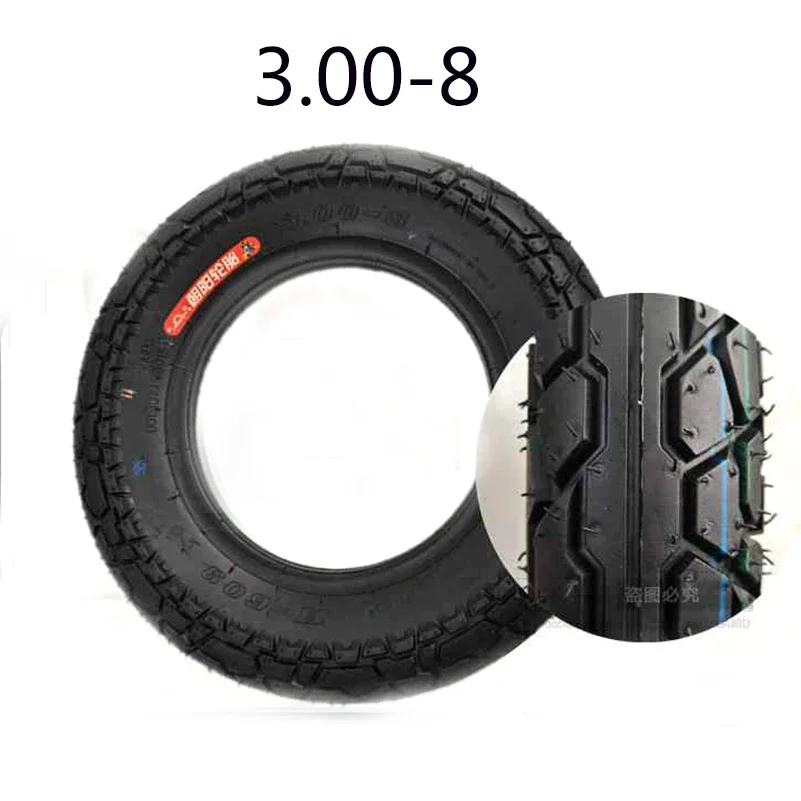 3.00-8 Tire Tube Tyre 3.00-8 / 300-8 6PR + 3.00-8 Inner Tyre for Gas and Electric Scooters Mini Motorcycle Warehouse Vehicles