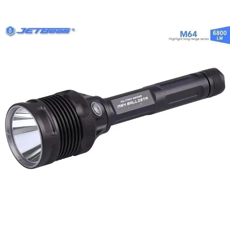 JETBeam M64 Power Flashlight SBT-90 LED 6800LM Дальнее расстояние света 1200 м Перезаряжаемая батарея 21700 Поиск и охотничий фонарь