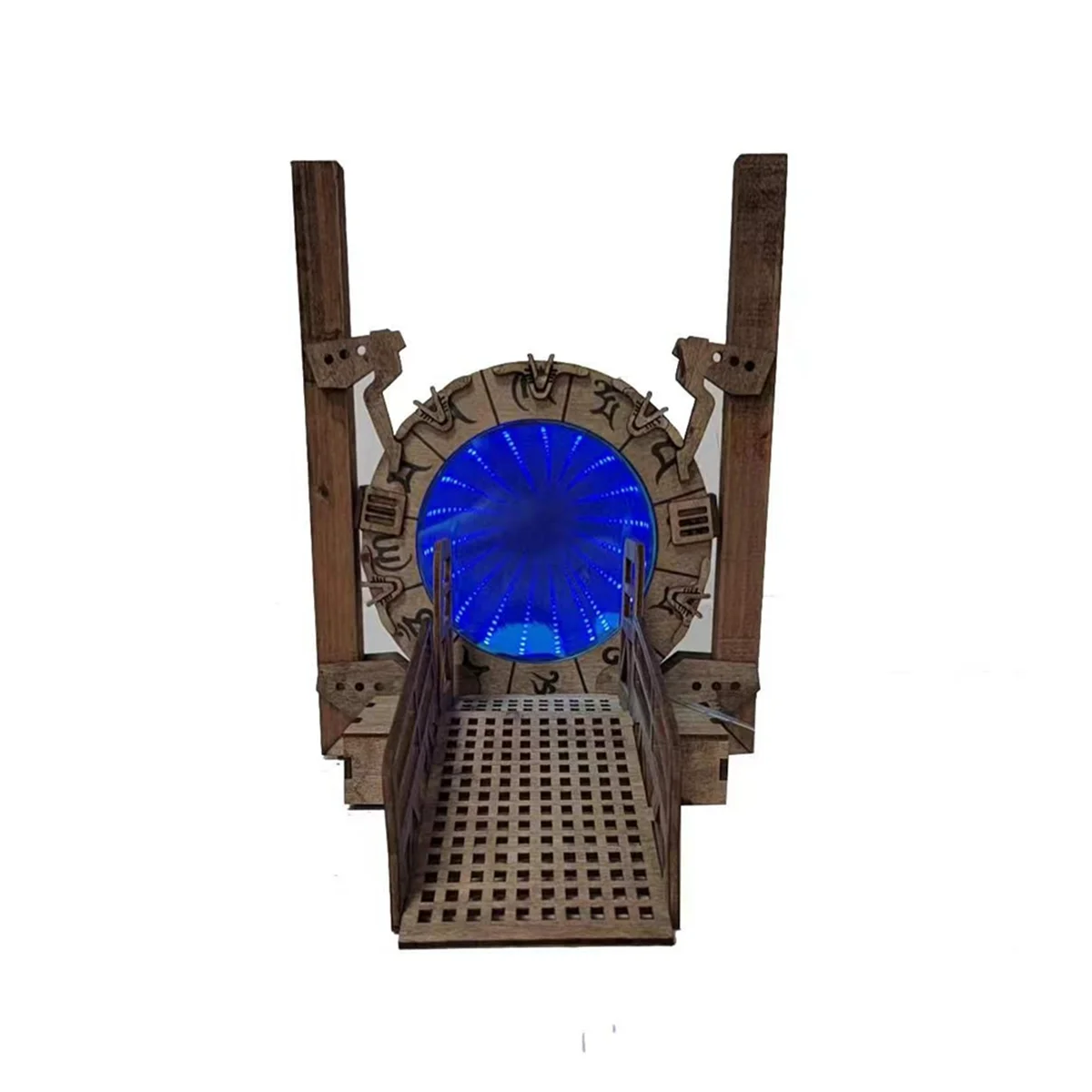 Gfc-Stargate Bookends, Ornaments, Table Lamps, Gifts, LED Lighted Portal Bookends, Two-Way Galaxy Door, Creative